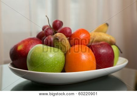 Sweet Fresh Fruits On Plate