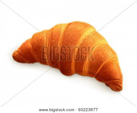Croissant, photo realistic vector illustration