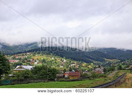 Vorokhta Village In Carpathian Mountains, Ukraine