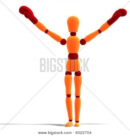 Orange / Red  Manikin Is The Winner