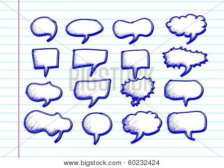 Speech Bubble Sketch hand drawn bubble speech