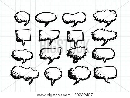 Speech Bubble Sketch hand drawn bubble speech
