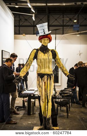 MADRID, SPAIN - 19 FEBRUARY 2014. ARCOmadrid contemporary art fair  begins its 33rd edition. Madrid, Spain