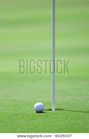 Golfboll och Club