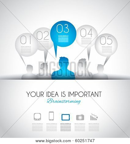 Infographic Design Template with modern flat style. Ideal to display data and for product ranking or generic classification of items.