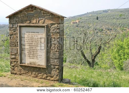 ANCHIANO, ITALY - MAY 01. Landmark for Leonardo da Vinci on May 01, 2009 in Anchiano, Italy.