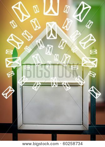 Mailbox Exploding With Letters Mailbox Letter Icons Image & Photo (Free Trial) | Bigstock