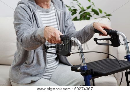 Woman With Walker