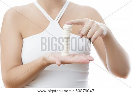 Pills In Women Hands