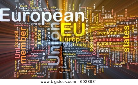 Europäischen Union Word Cloud im Paket