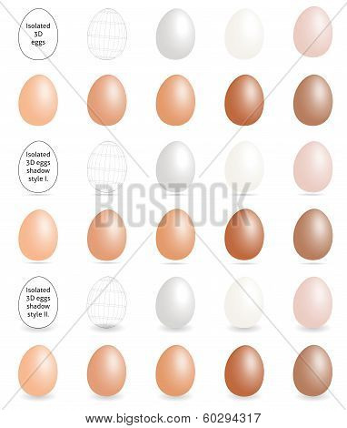 Collection Of 3D Eggs