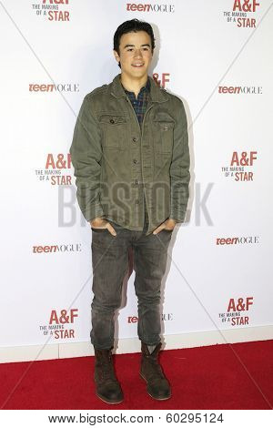 LOS ANGELES - FEB 22: Keean Johnson at the Abercrombie & Fitch 'The Making of a Star' Spring Campaign Party on February 22, 2014 in Los Angeles, CA