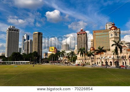 Kuala Lumpur city skyline and Sultan Abdul Samad Building