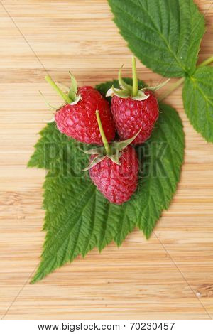 Three raspberries