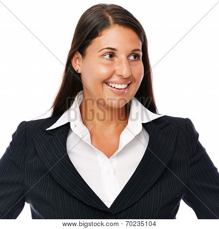 Business Woman Looking Sideways
