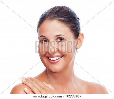 Closeup Of A Sexy Girl Isolated
