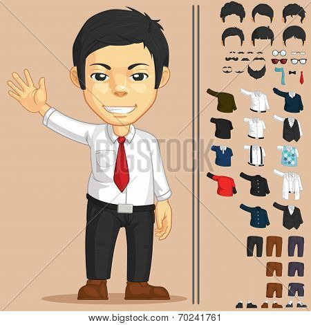 Office Worker Customizable Character