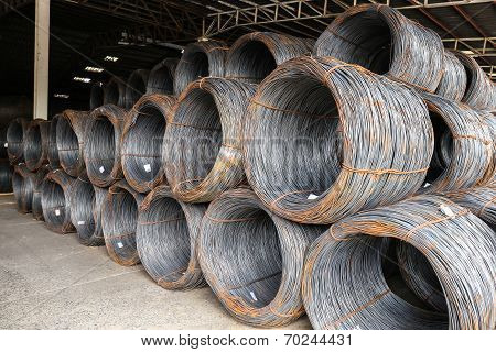 Wire Rod In Godown