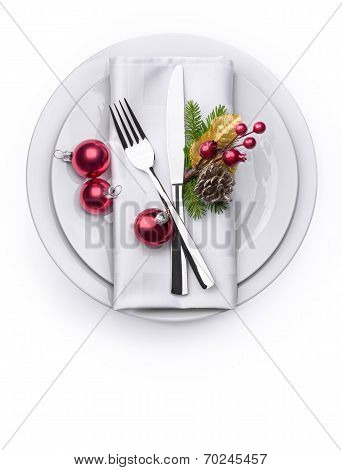 New Year Celebration Plate Isolated On White Background