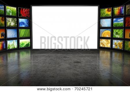 Tv screeen with images