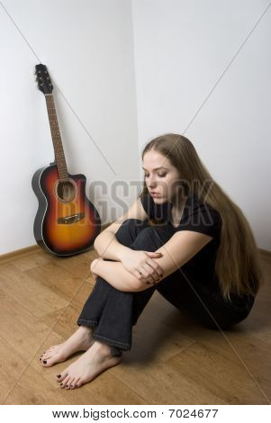 traurig Gitarrist