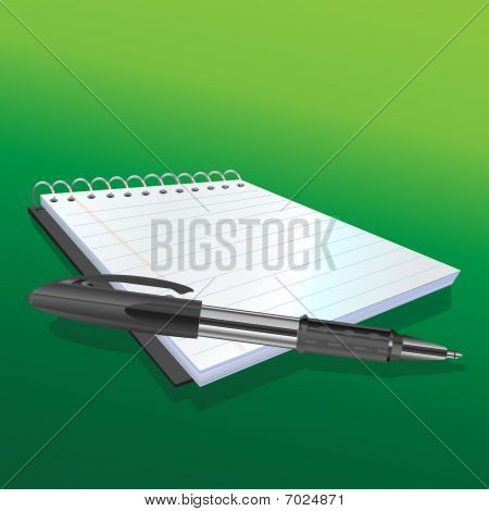 优雅的笔和笔记本