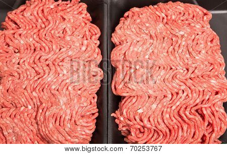Fresh Ground Beef In Black Styrene Tray