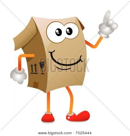 cardboard mascot vector