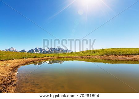 Koruldi mountain lake, Georgia, Svaneti
