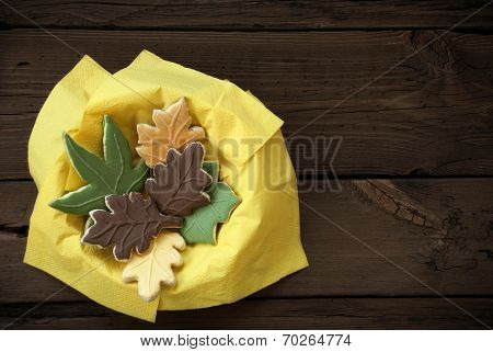 Autumn Cookies In A Bowl