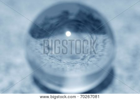 glass globe on water