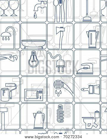 The background, tools, household goods