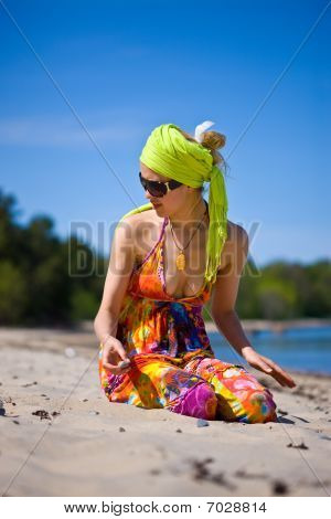 Jovem na praia