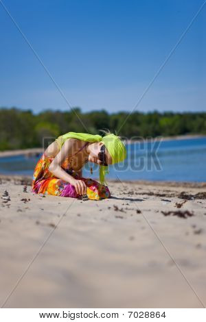 Jovem na praia