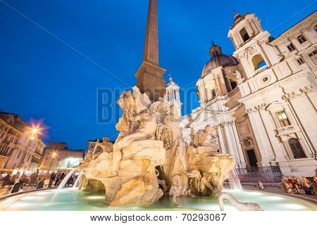 Navona square in Rome, Italy.