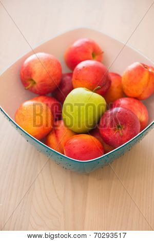 Fruits in the bown on table