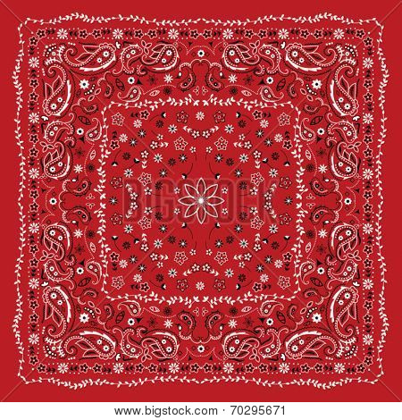 Red Paisley Bandana