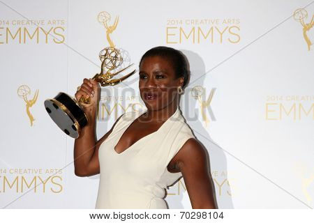 LOS ANGELES - AUG 16:  Uzo Aduba at the 2014 Creative Emmy Awards - Press Room at Nokia Theater on August 16, 2014 in Los Angeles, CA