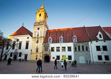 Main square in Bratislava.