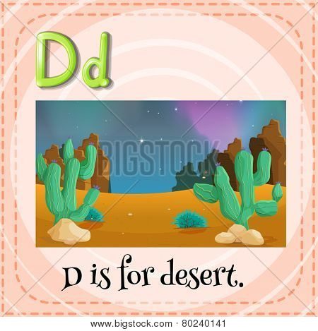 A letter D for desert