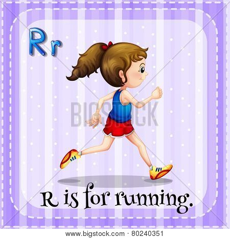A letter R for running