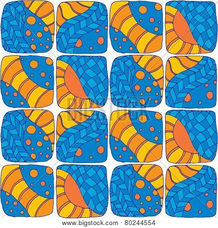 pattern of stripes and circles