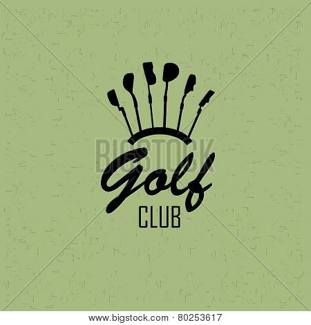 Golf. Emblems for golf with golf clubs. Label Design.