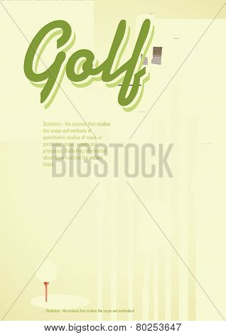 Golf Poster. Postcard. Sport For Gentlemen. Golf Background - Game Time.