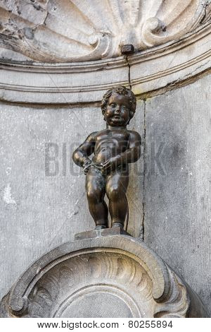 Manneken Pis Statue In Brussels