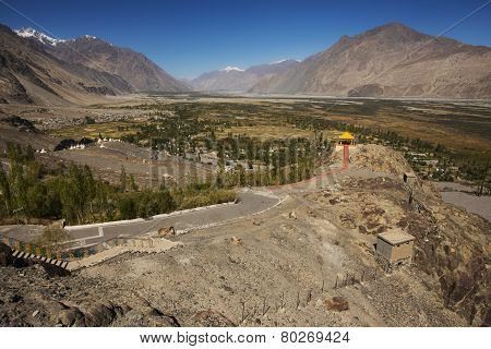 Golden Pavilion at Diskit Monastery, Ladakh, India - September 2014