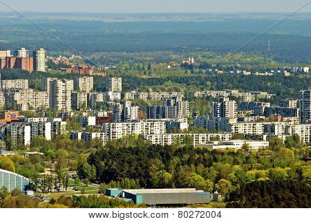 Vilnius City Capital Of Lithuania Aerial View
