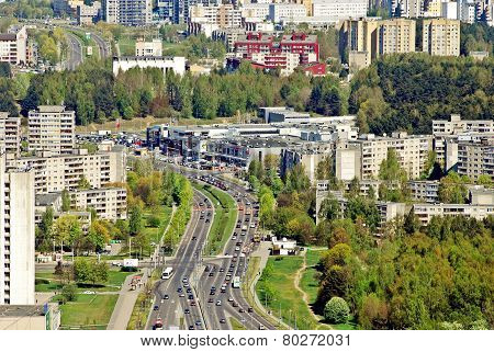 Vilnius City Capital Of Lithuania Aerial View