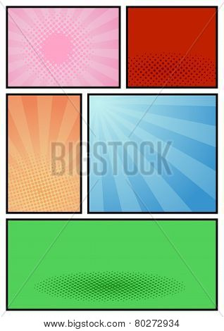Comic Book Page Pop Art Template