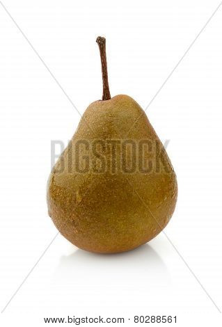 Single One Pear Called Manon Isolated On White